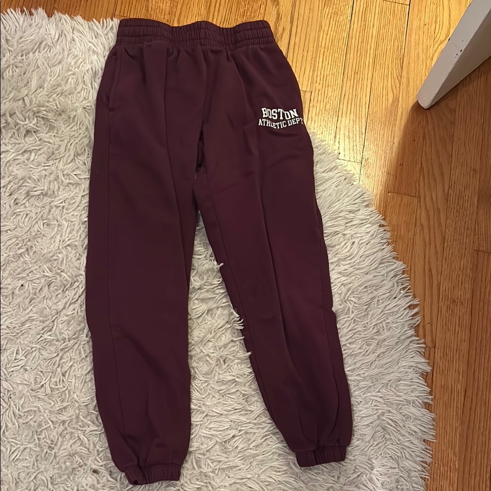 Garage Purple Sweatpants Elastic Cuffed Joggers